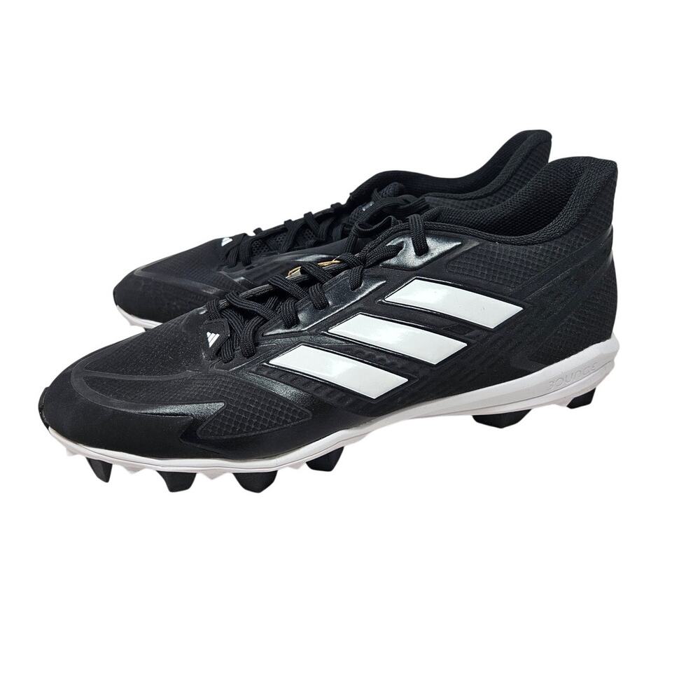 NEW Adidas Icon 8 MD Baseball Cleats Size 14 Black White Sport Lace Up